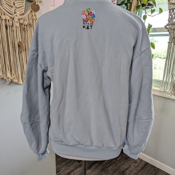 Kina + Tam organic cotton graphic oopsie daisy crew neck oversized M - Picture 4 of 6